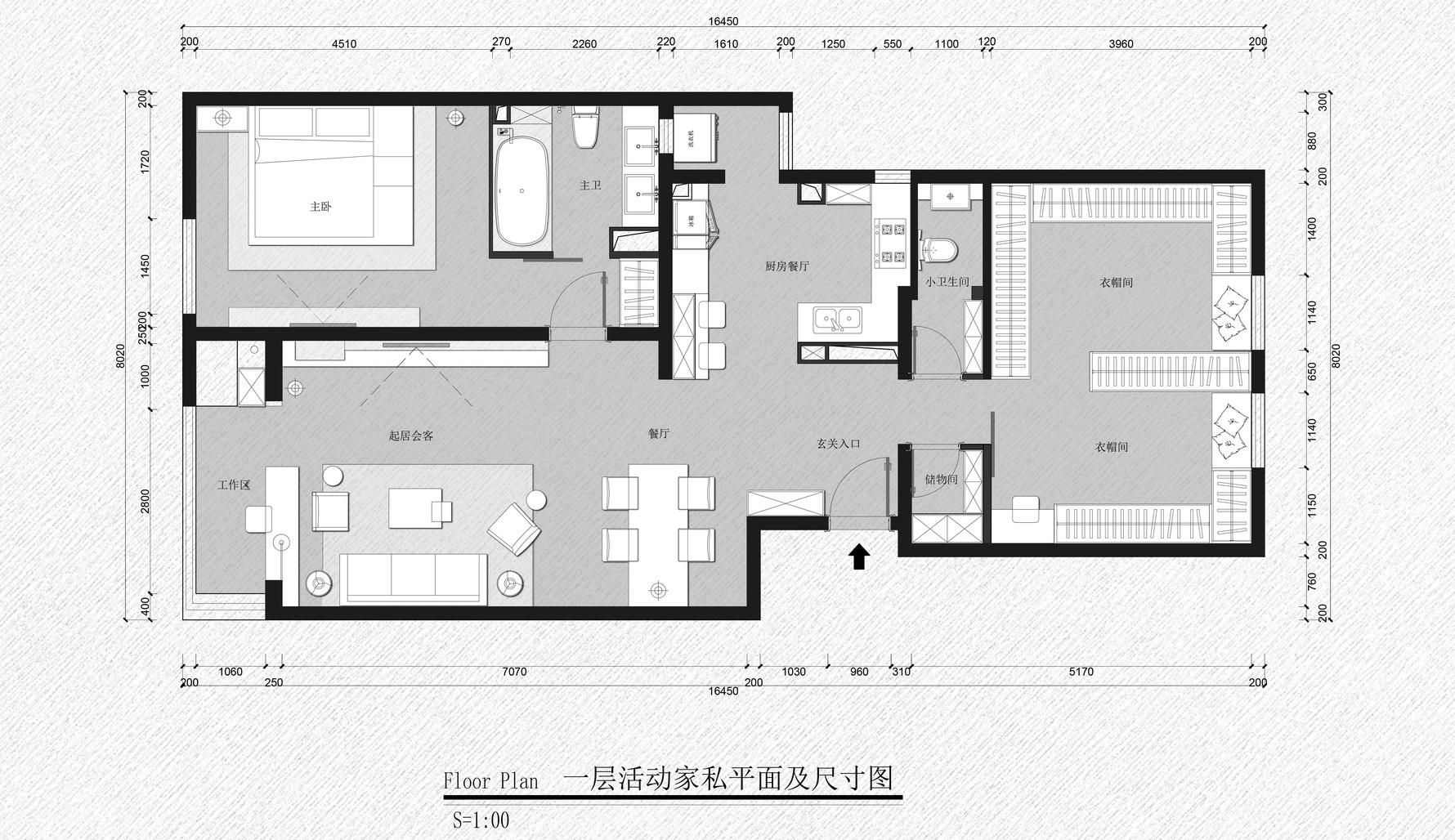 现代风格平面图装修设计效果图