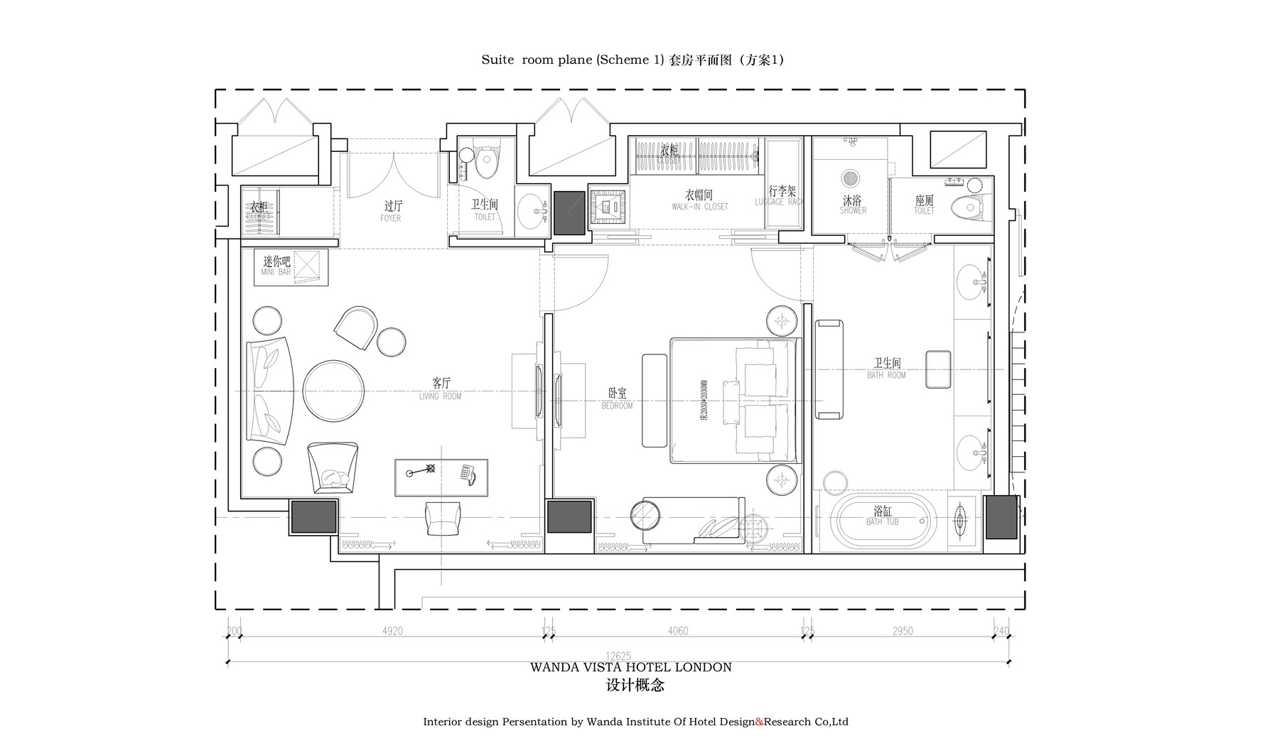 现代风格平面图装修设计效果图