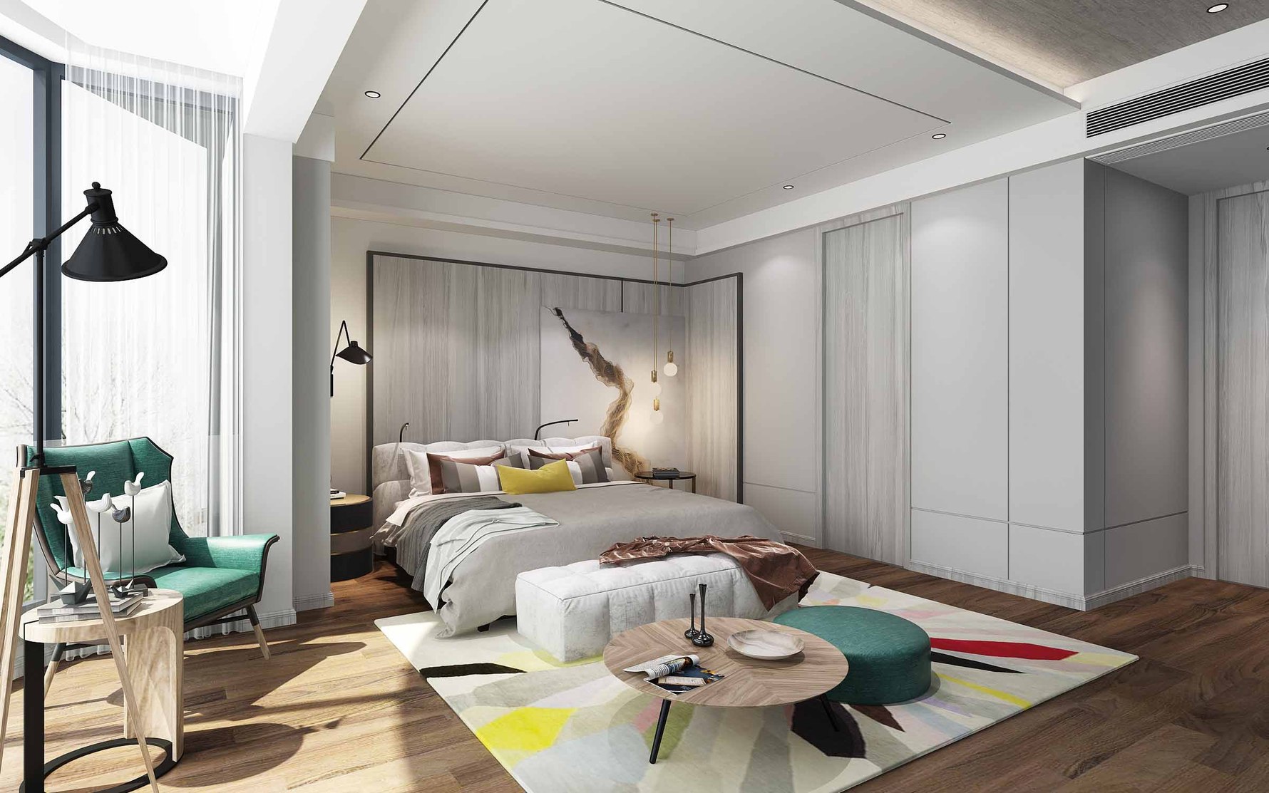 御都花园 - 现代风格五室三厅四卫装修效果图 - 酉未室内设计工作室