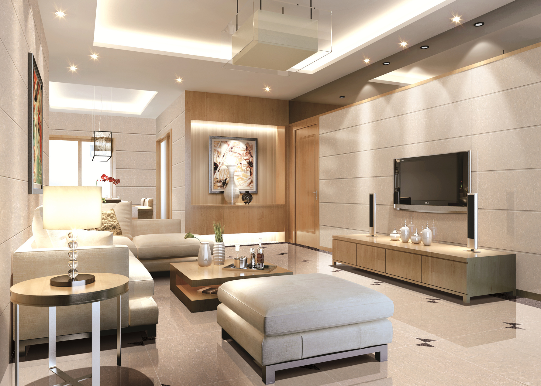 现代风格四室一厅装修设计效果图