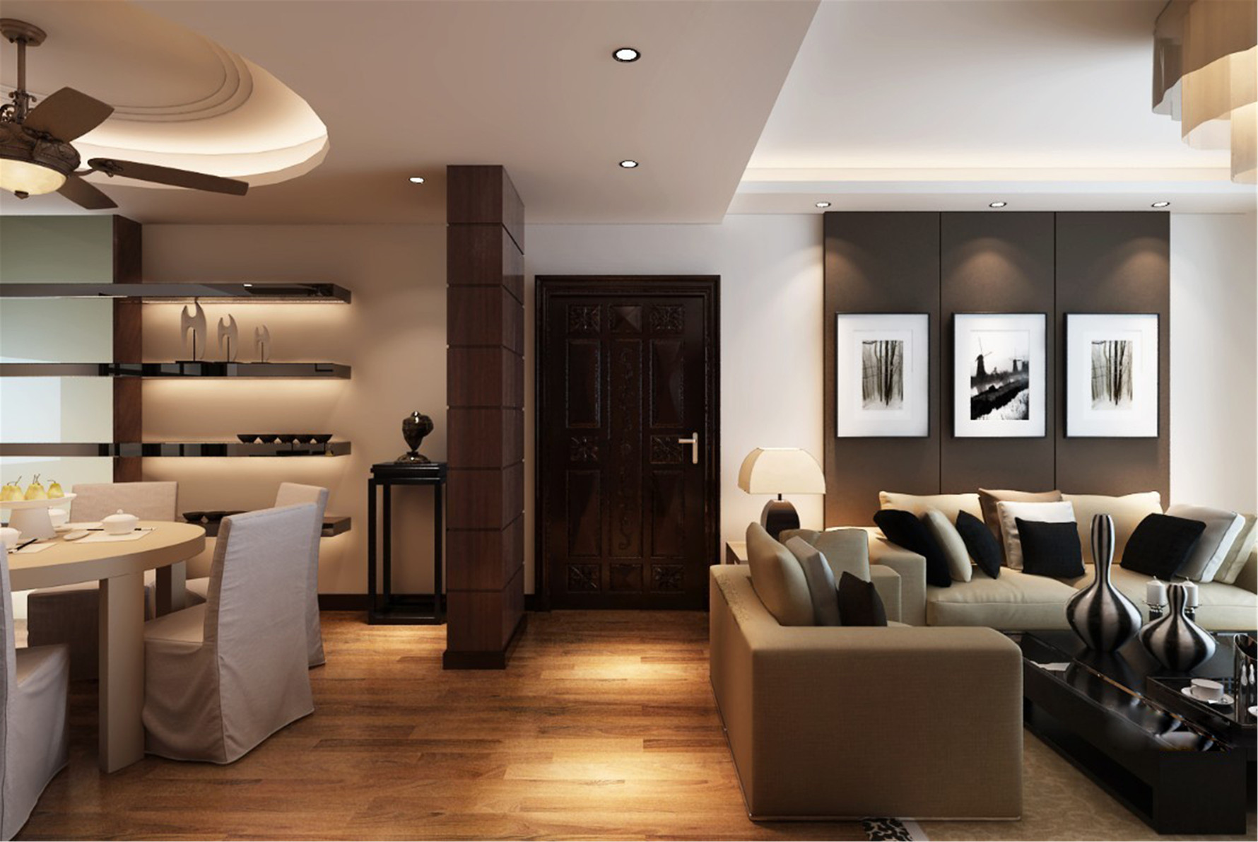 现代风格四室一厅装修设计效果图