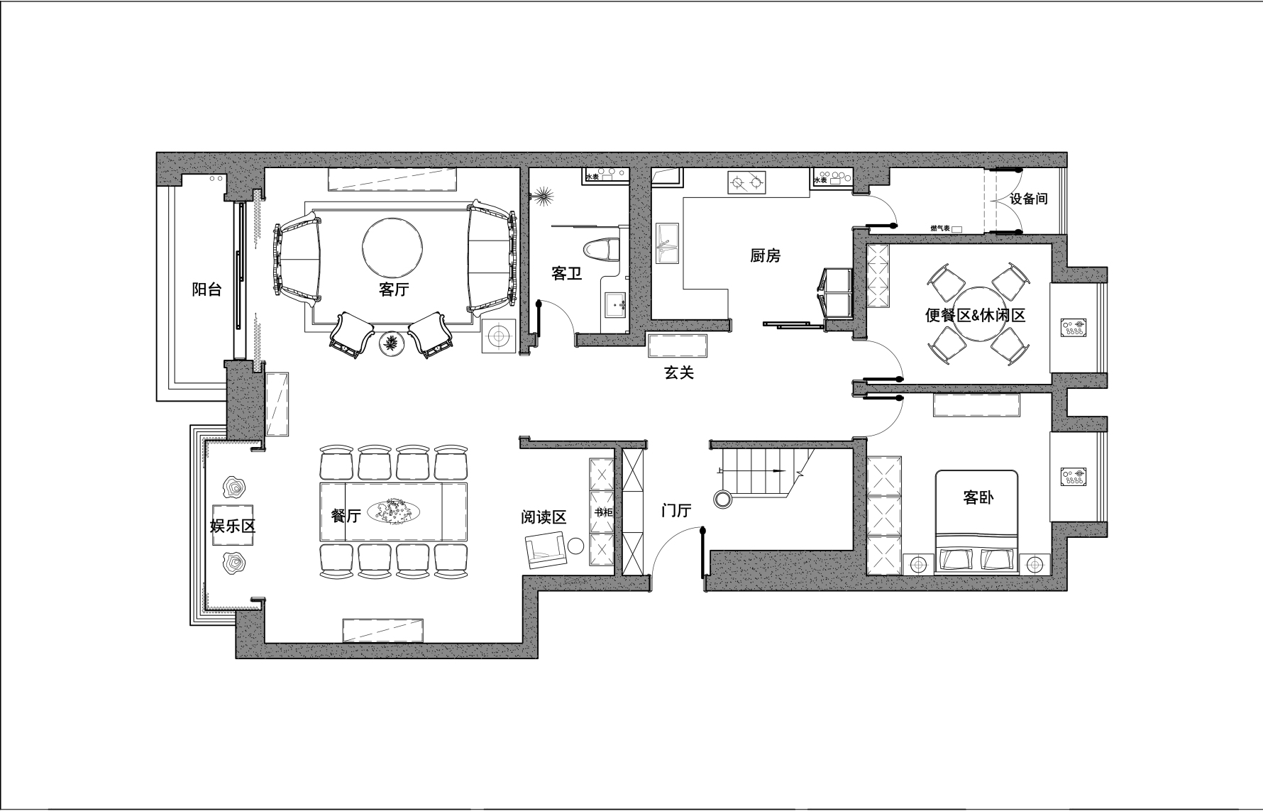 质朴的豪华私宅 - 美式风格三室一厅一卫装修效果图 - ***翠设计效果