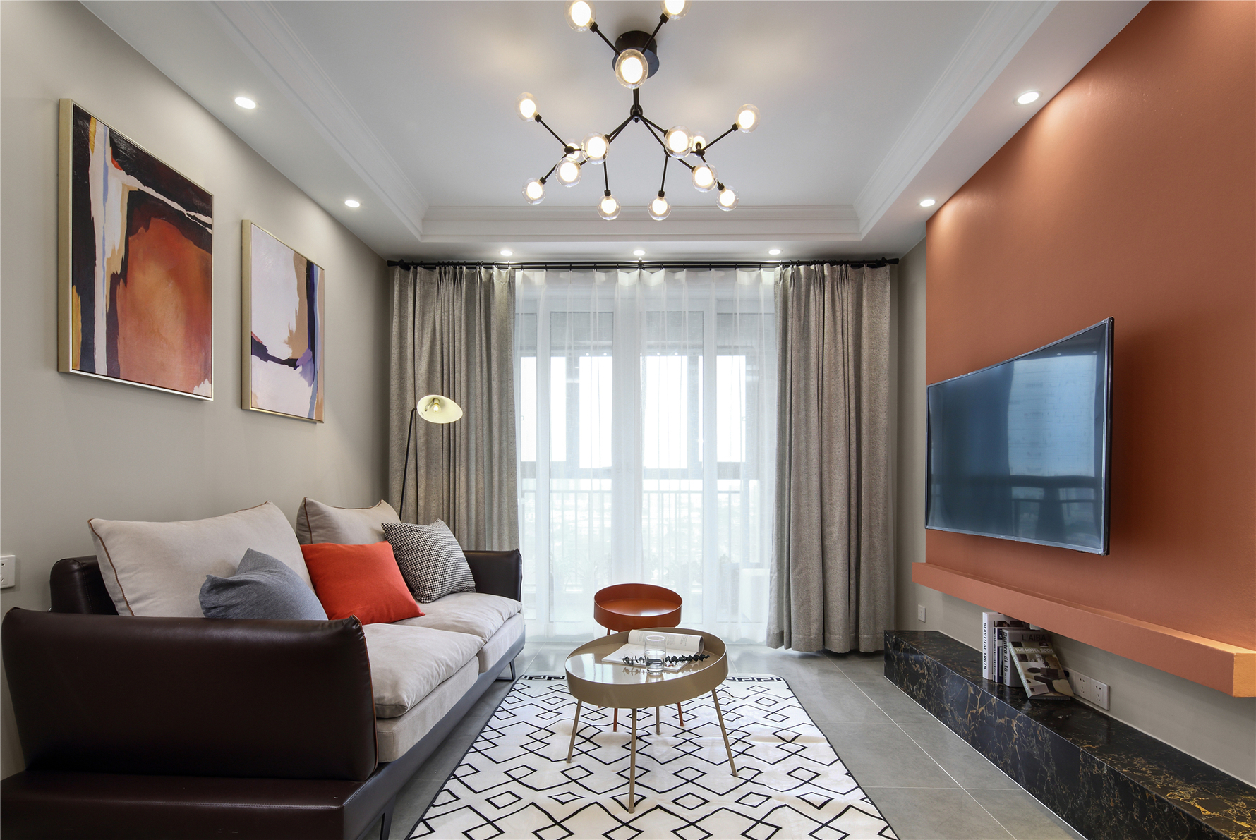 现代风格三室一厅装修设计效果图