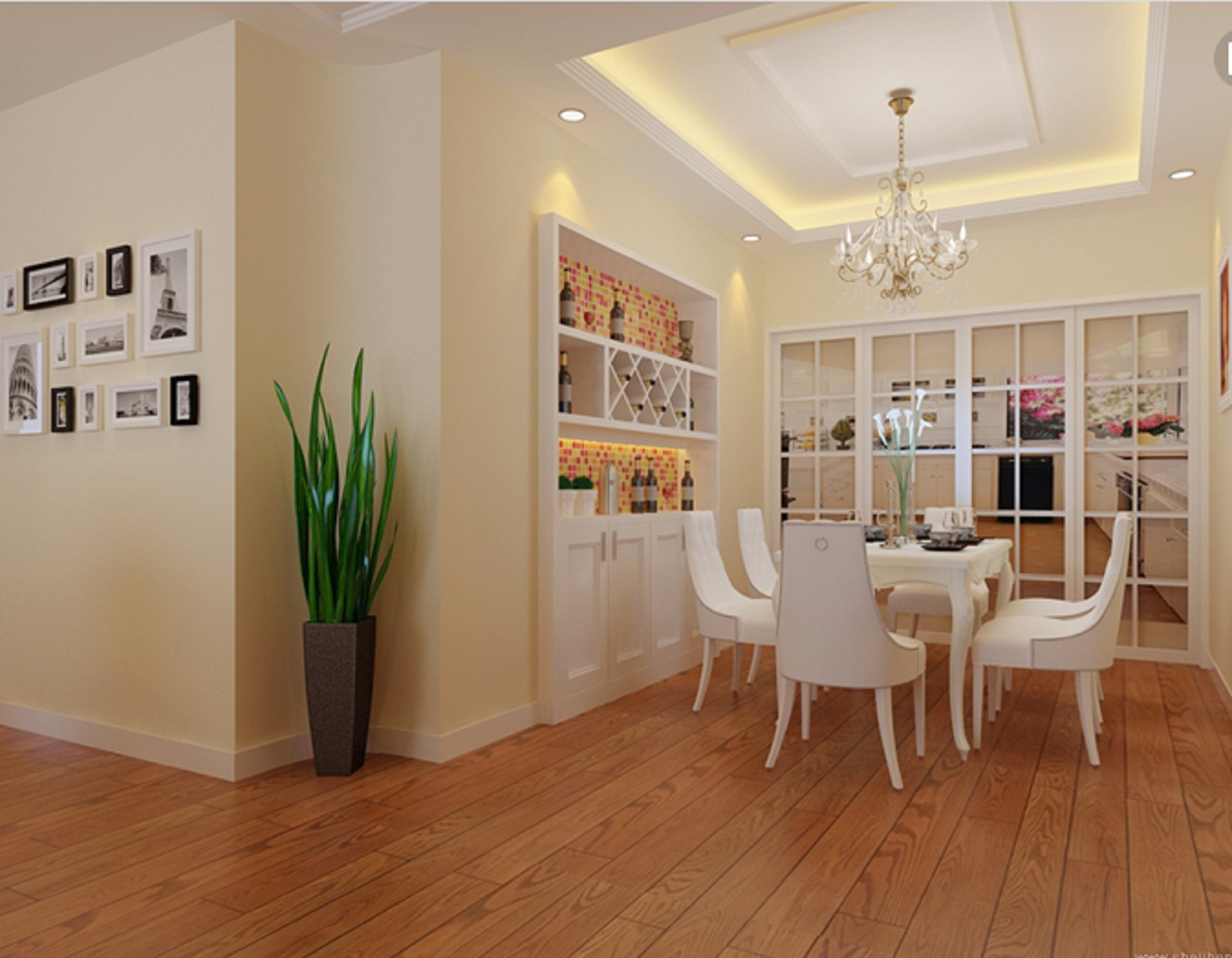 北美风情 - 美式风格三室一厅一卫装修效果图 - ***9设计效果图 - 每