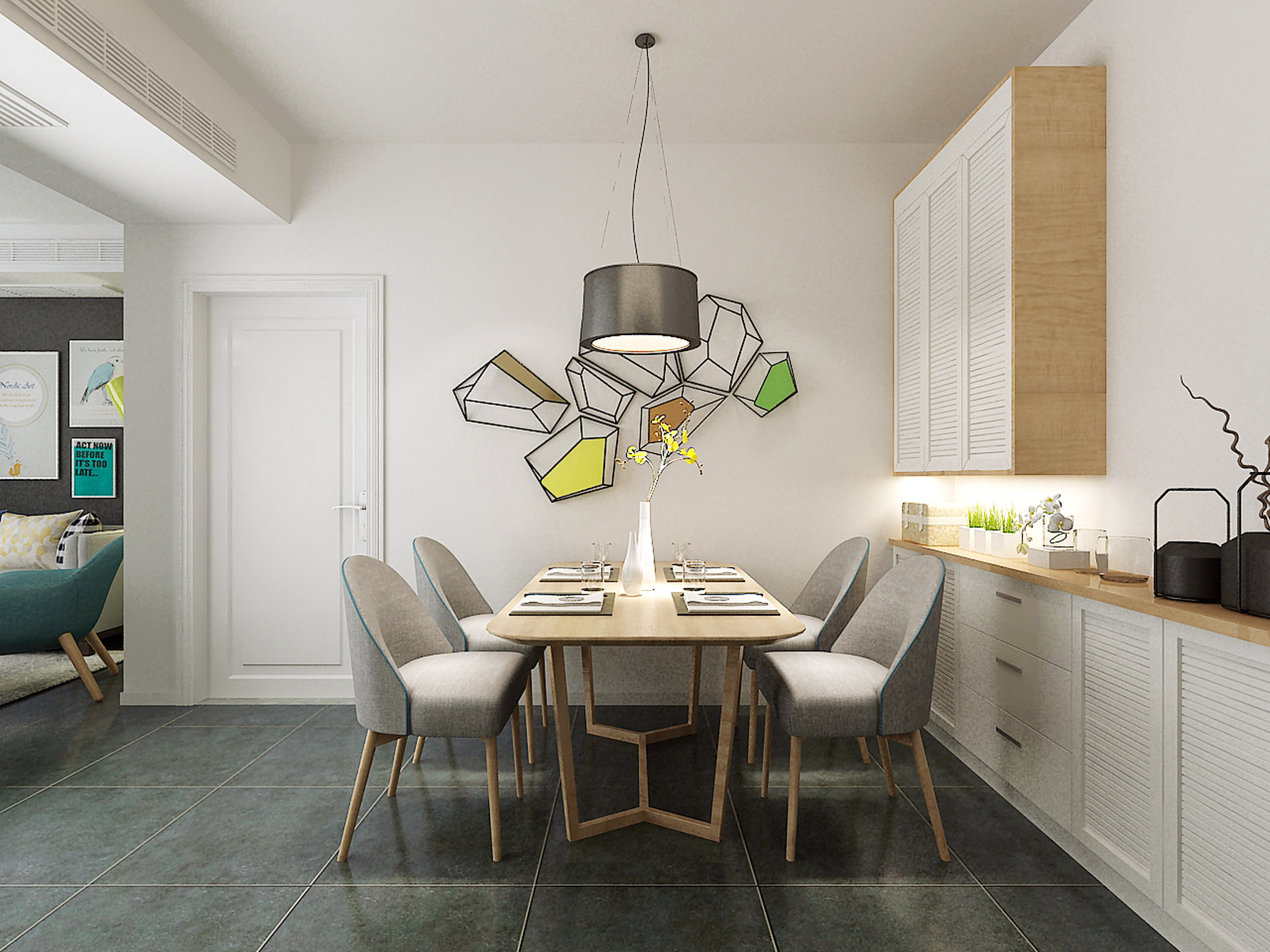 北欧风格餐厅装修设计效果图