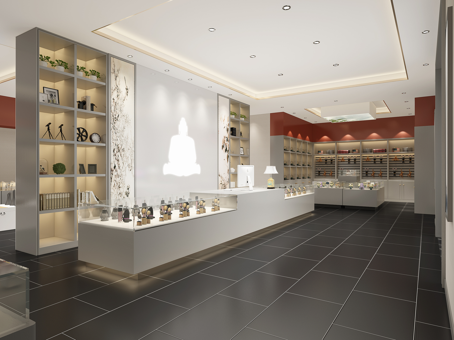 云冈石窟文创店 - 现代风格一室一厅一卫装修效果图 - ***2设计效果图