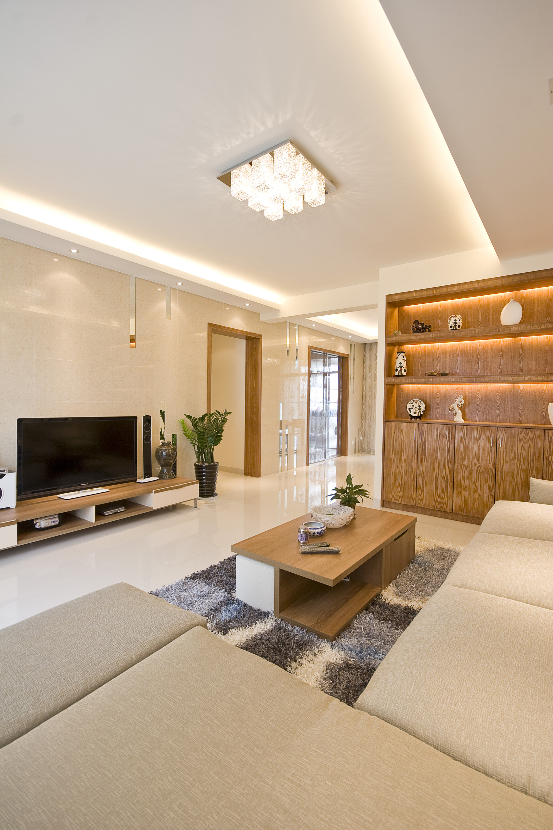 简装人文 - 现代风格三室一厅一卫装修效果图 - ***阳设计效果图 - 每