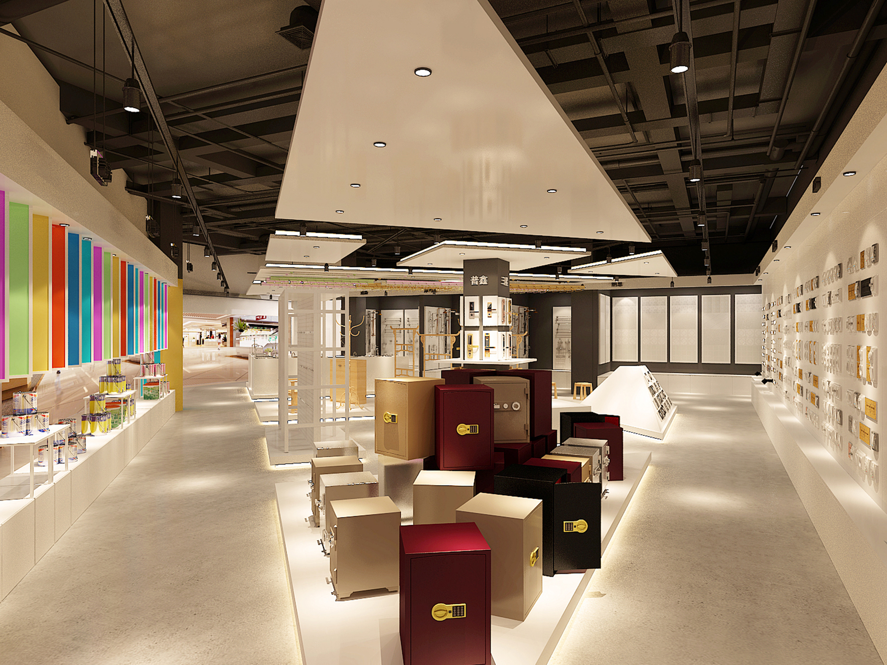 丽屋建材超市 - 现代风格一室一厅一卫装修效果图 - ***林设计效果图