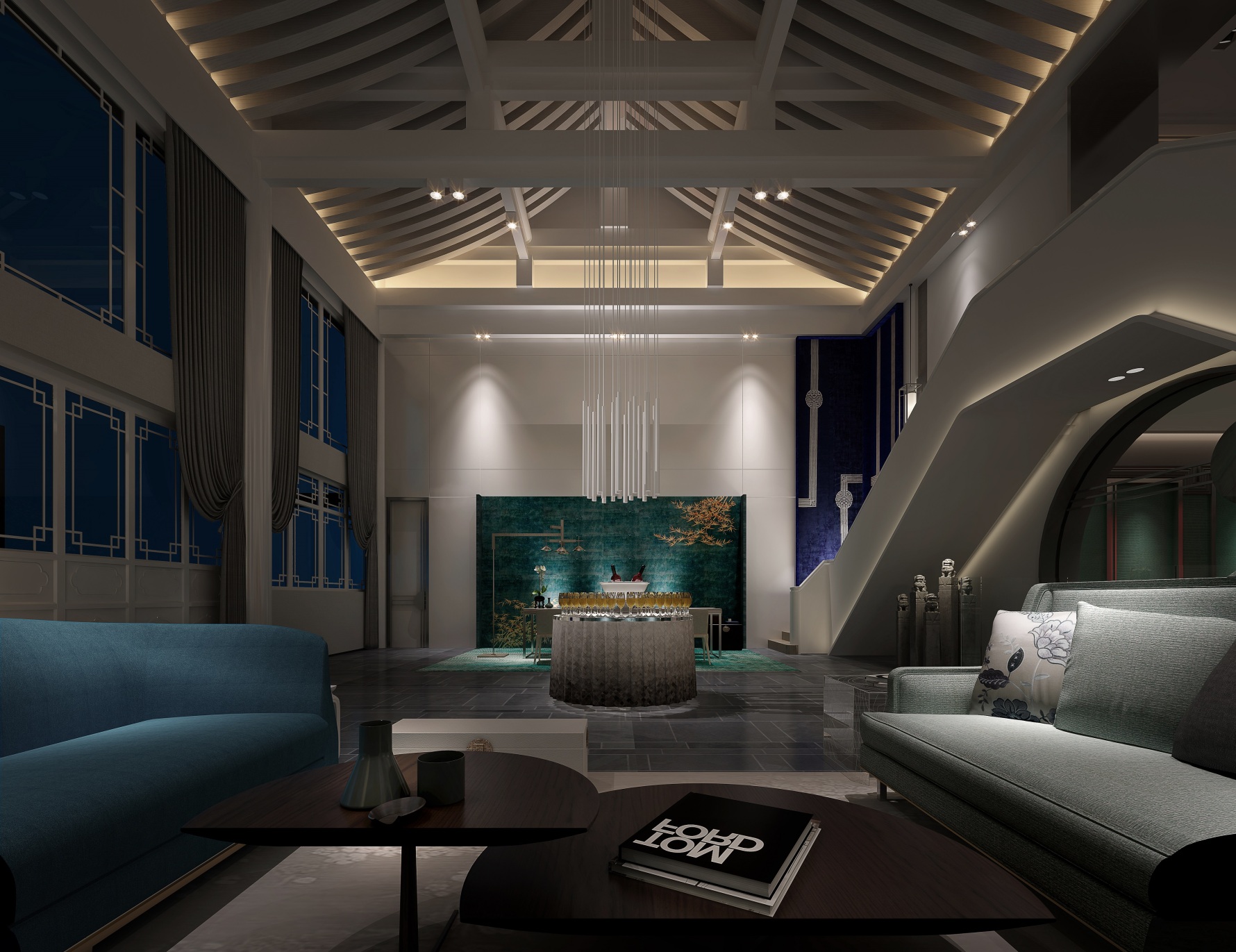 逸翠园-140平米公寓现代风格-谷居家居装修设计效果图