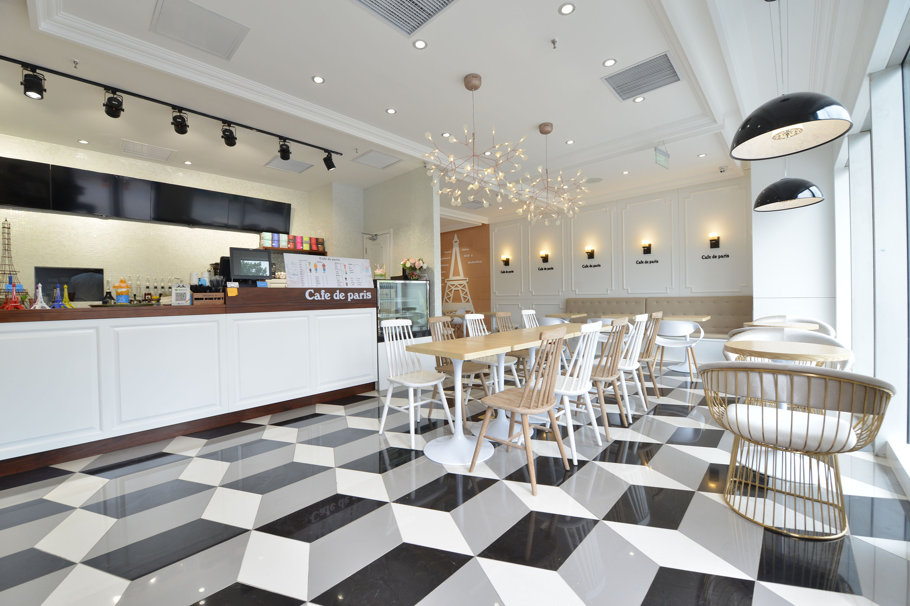 韩国甜品店 - 现代风格二室二厅一卫装修效果图 - ***鑫设计效果图