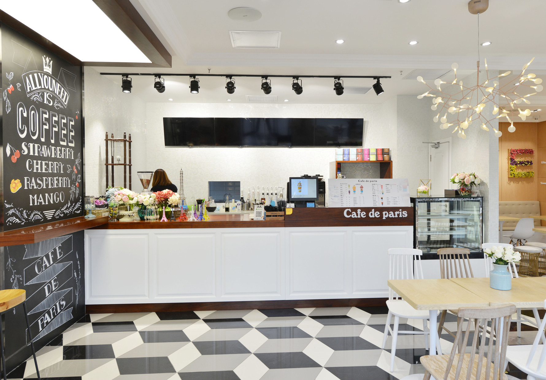 韩国甜品店 - 现代风格二室二厅一卫装修效果图 - ***鑫设计效果图