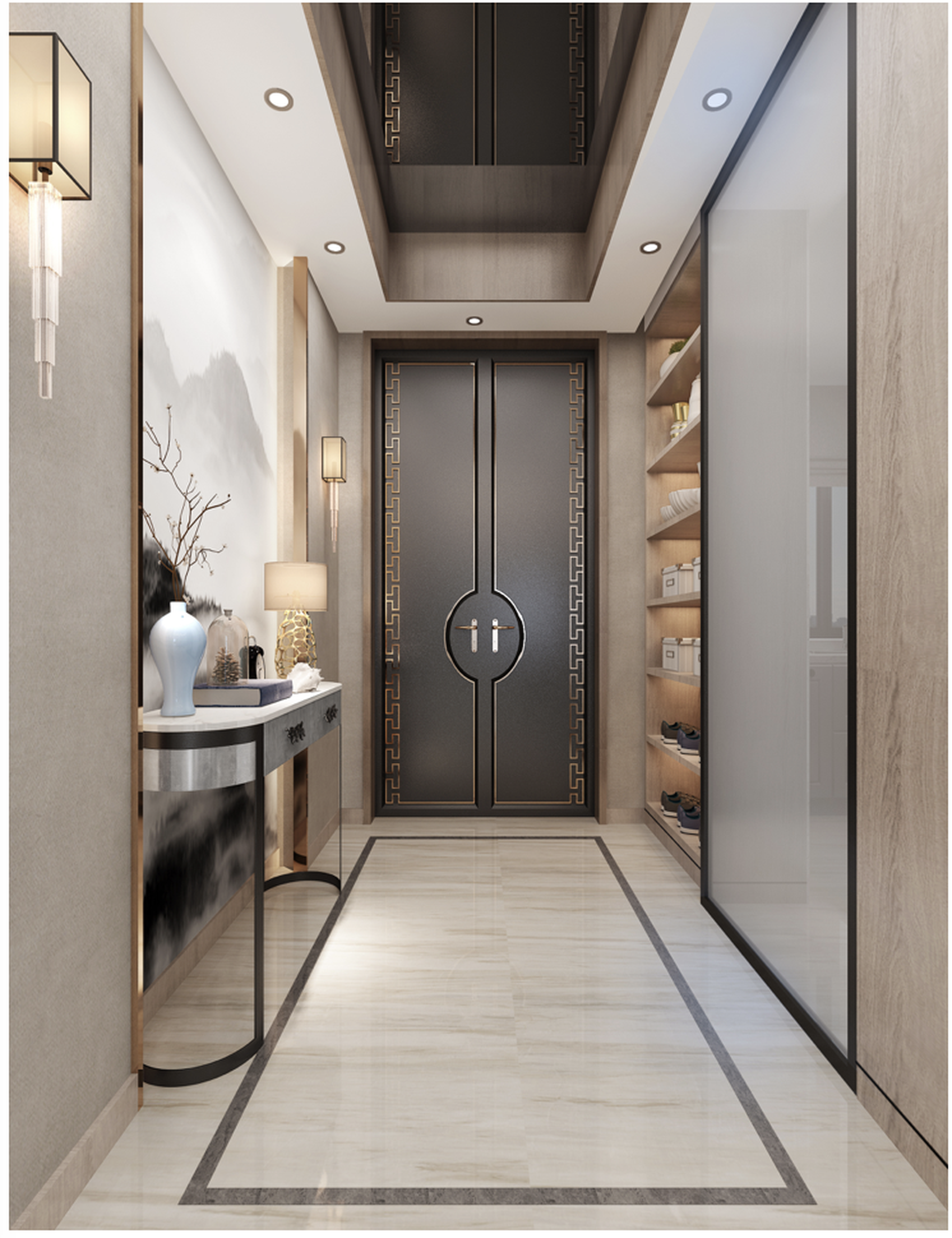 中式风格门厅装修设计效果图