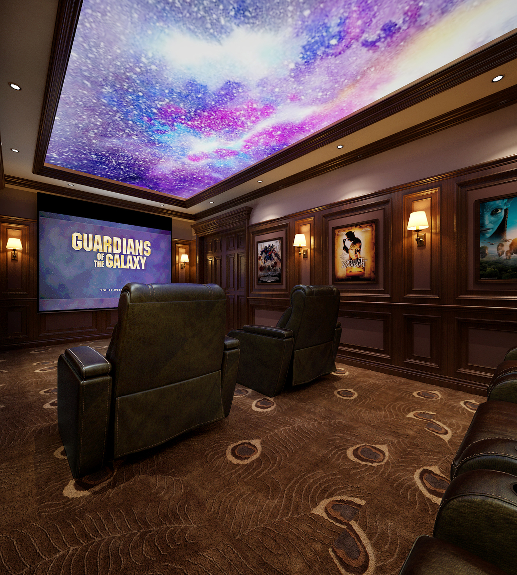 欧式风格影视厅装修设计效果图