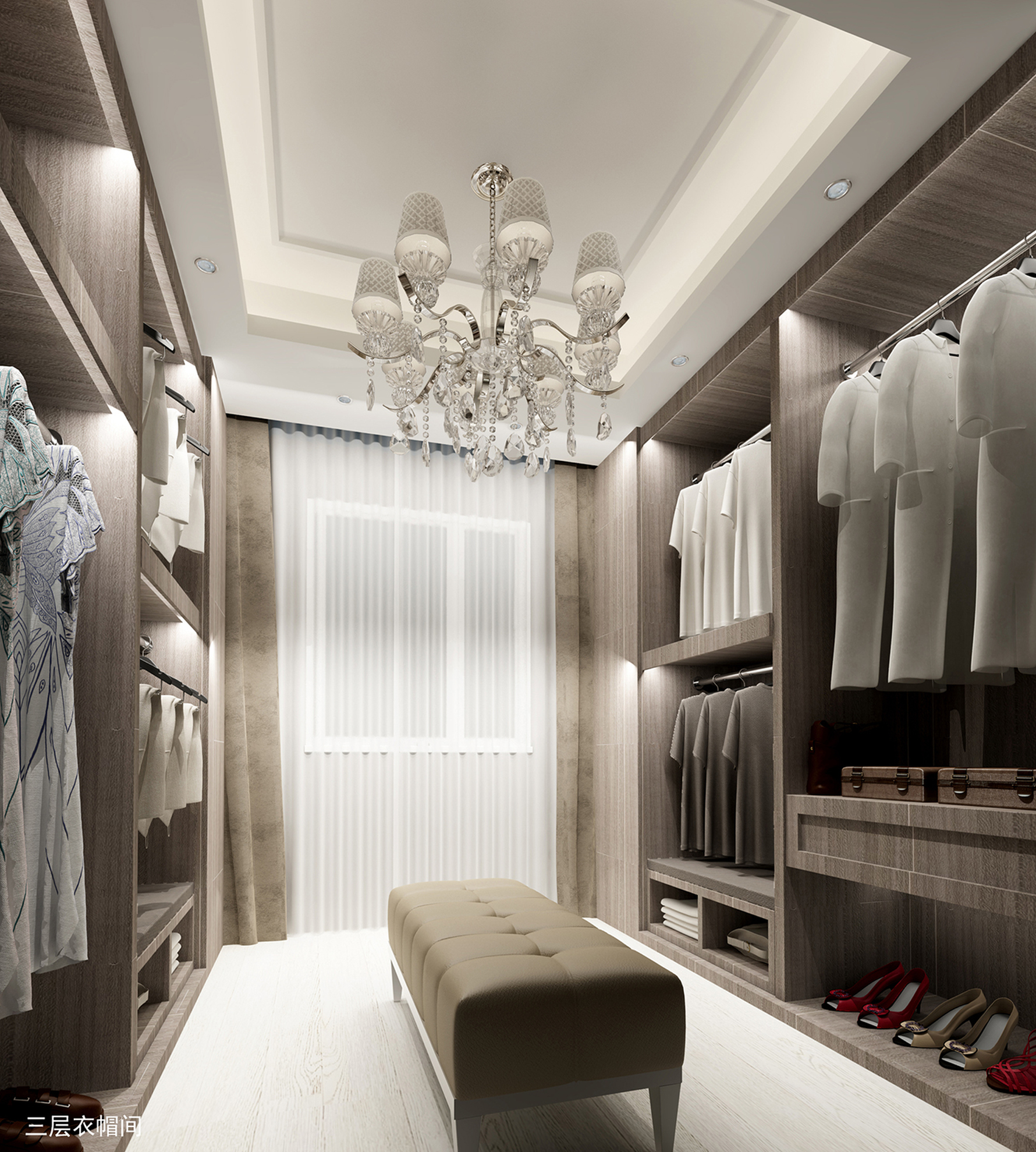 混搭风格衣帽间装修设计效果图