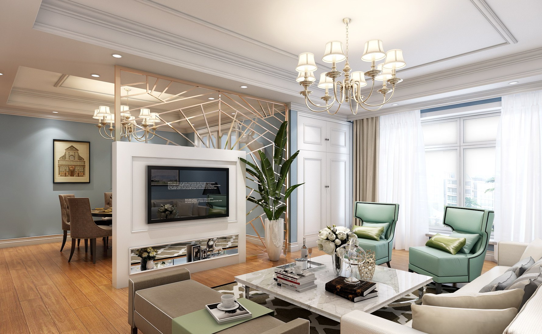 其他风格三室二厅装修设计效果图