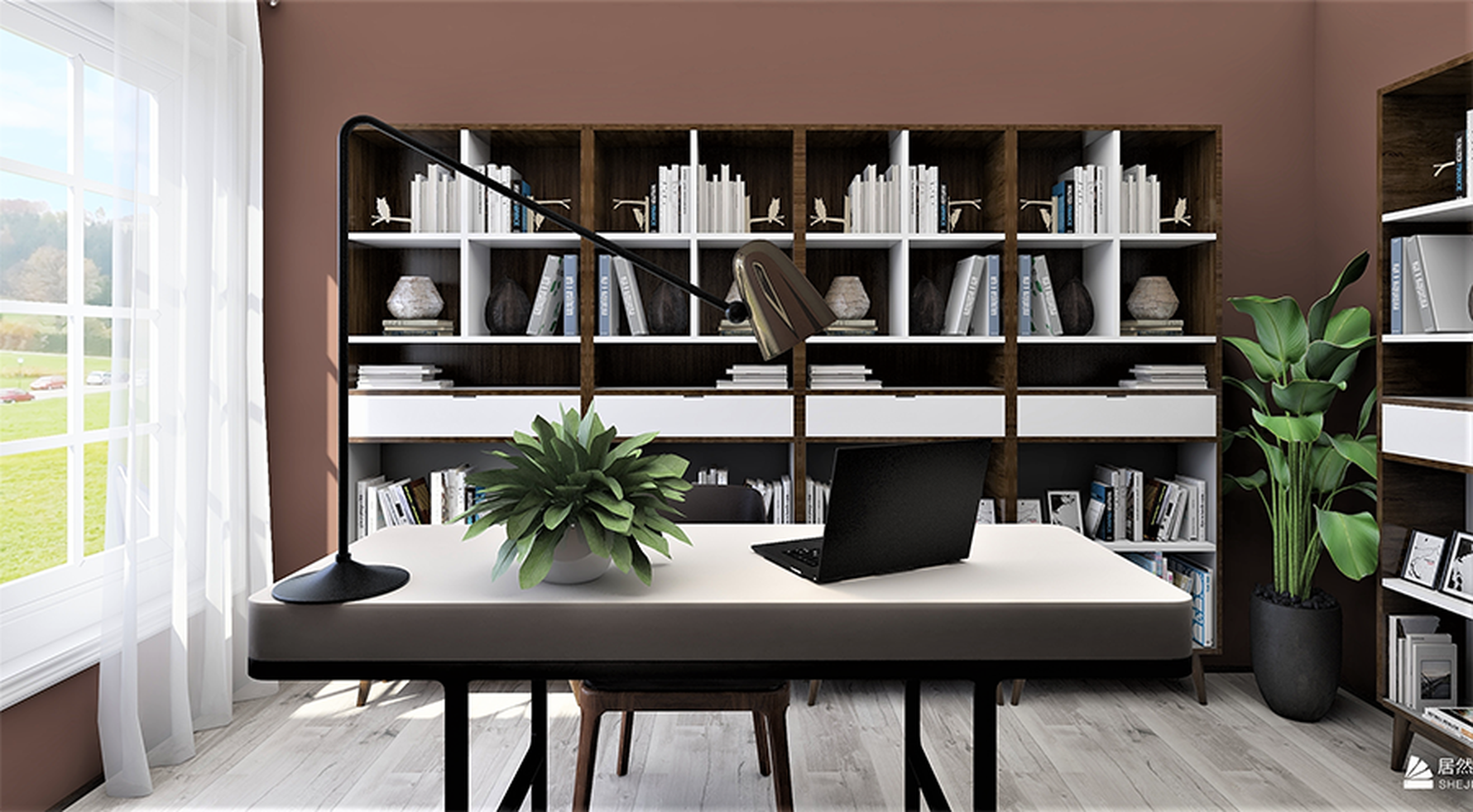 混搭风格三室二厅二卫装修效果图 - 白冬梅设计效果图 - 躺平设计 