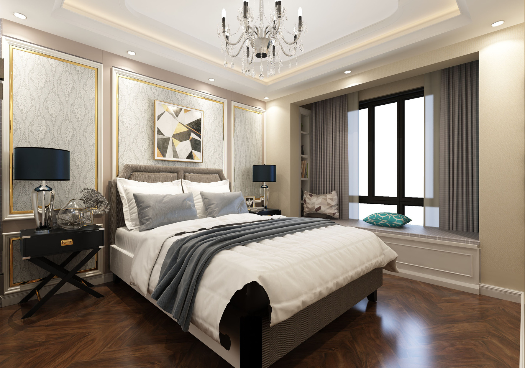 新古典风格卧室装修设计效果图