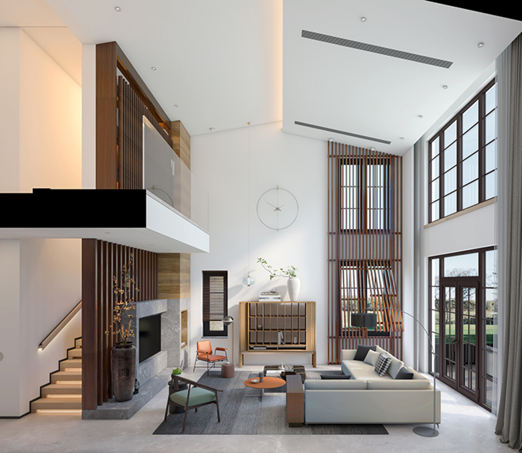 现代风格五室三厅装修设计效果图
