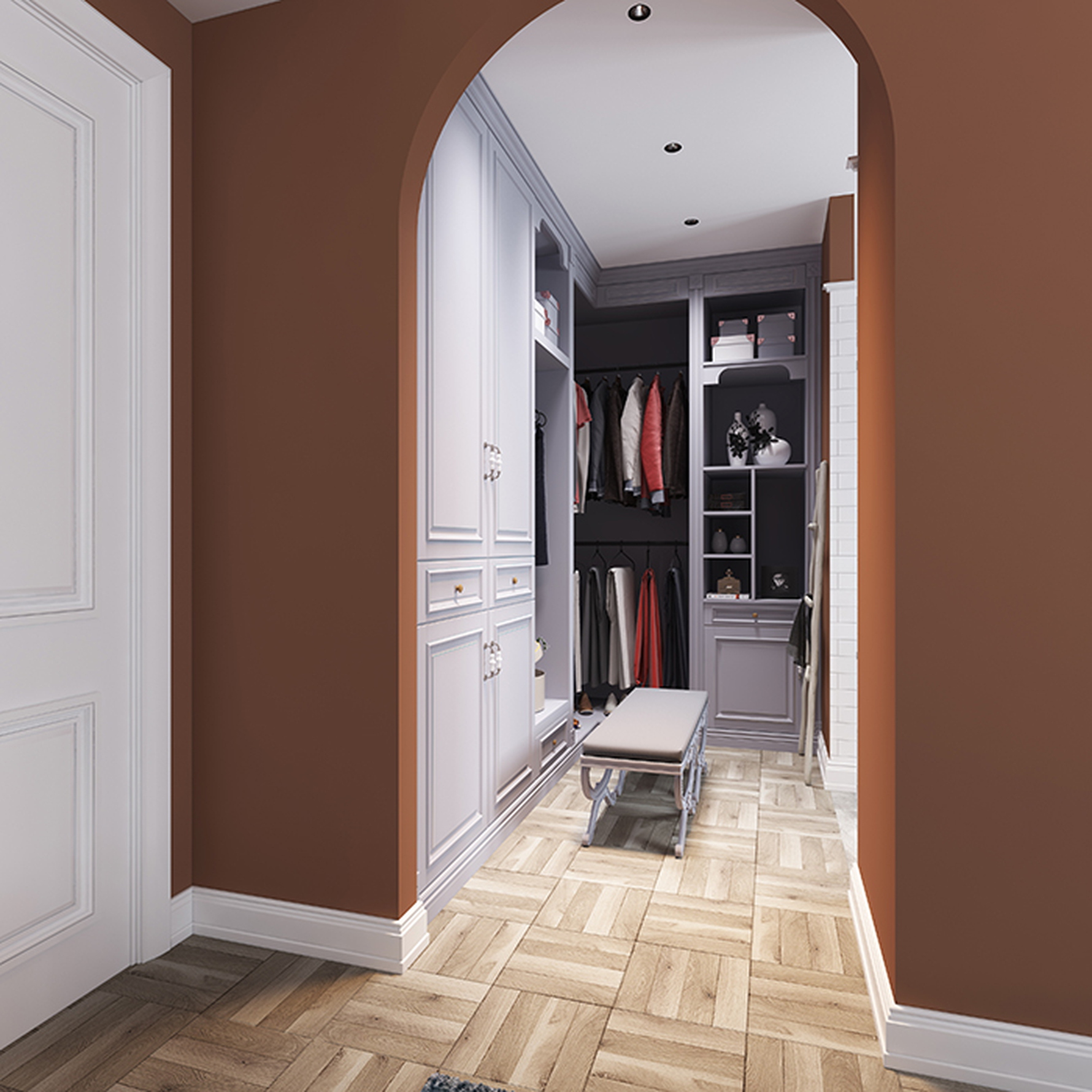 美式风格衣帽间装修设计效果图
